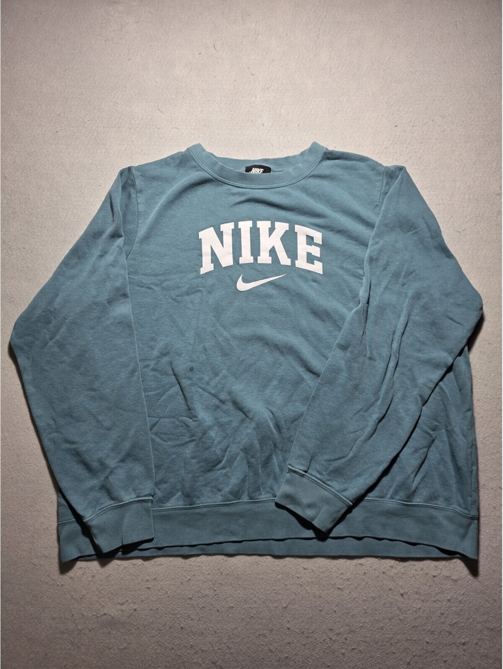 Men’s Nike Teal Crewneck Sweatshirt - Size 1X - Vintage Style Logo